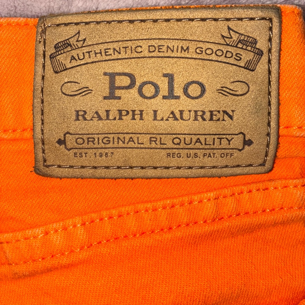 Polo Ralph Lauren Men's Jeans Varick Slim, Straight Fit, 30x30 Orange